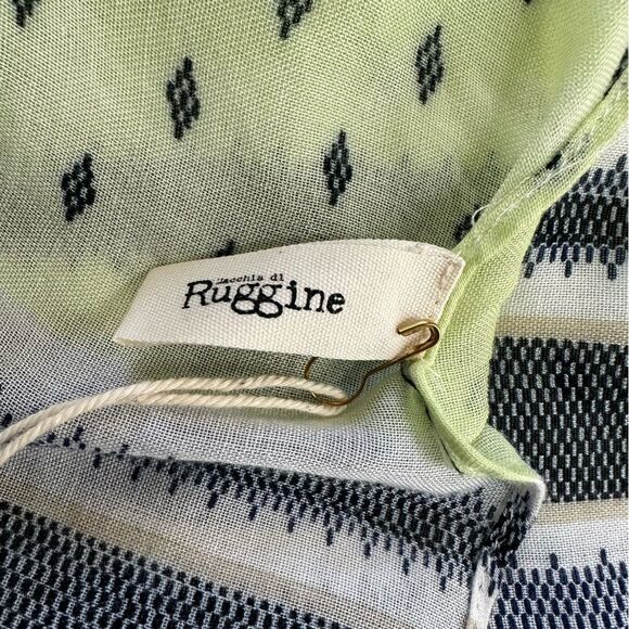 Ruggine green and blue stripe print lightweight kimono NWT size One Size - Picture 4 of 8